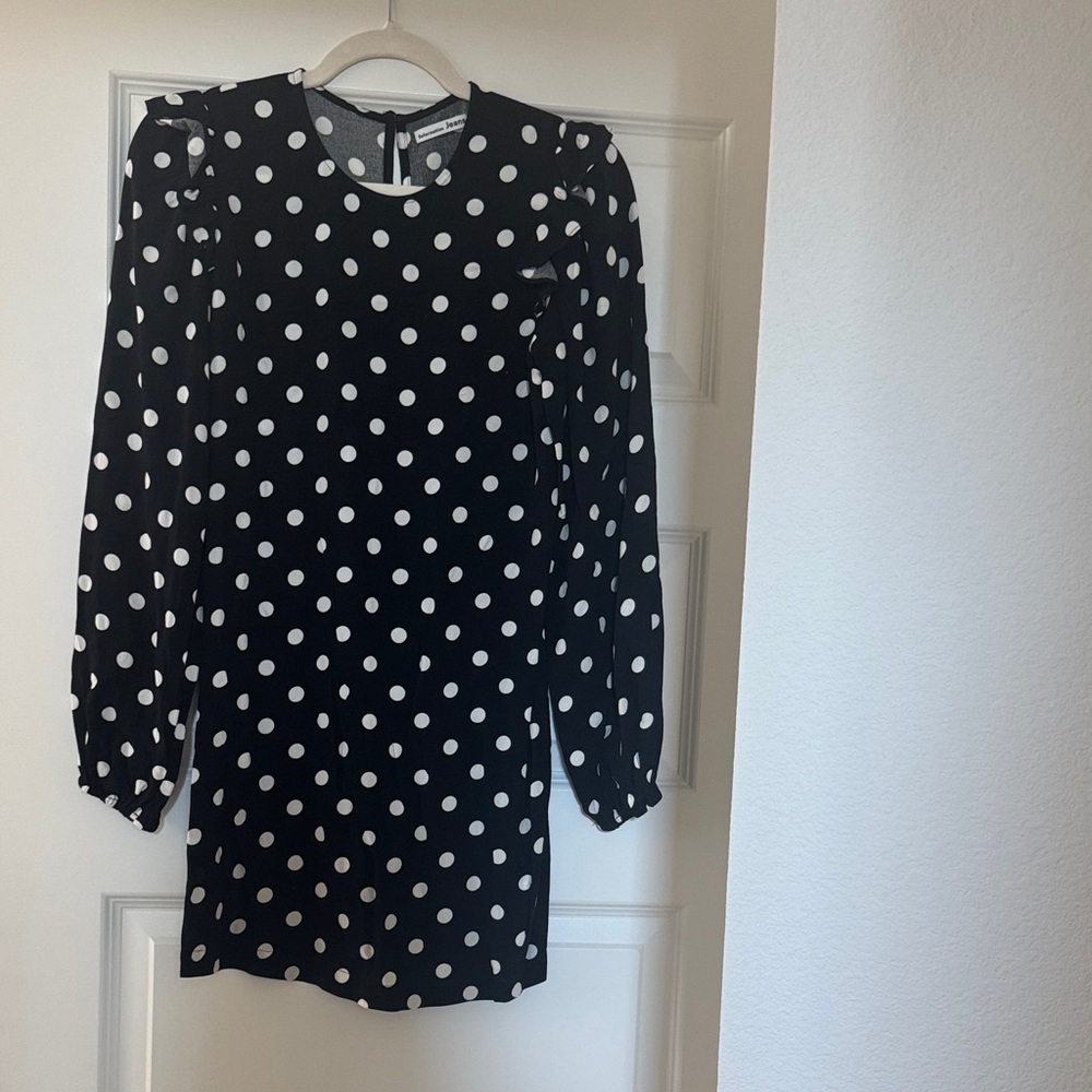 Reformation Polka Dot Long Sleeve Dress